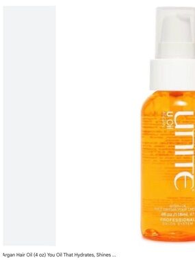 Unite Argan Oil Hair Serum in Orange Bottle